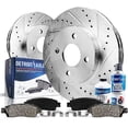 thumbnail image 1 of Detroit Axle - Front Brake Kit for 2005 2006 2007 Ford Focus Drilled & Slotted Brake Rotors and Ceramic Brakes Pads Replacement, 1 of 7
