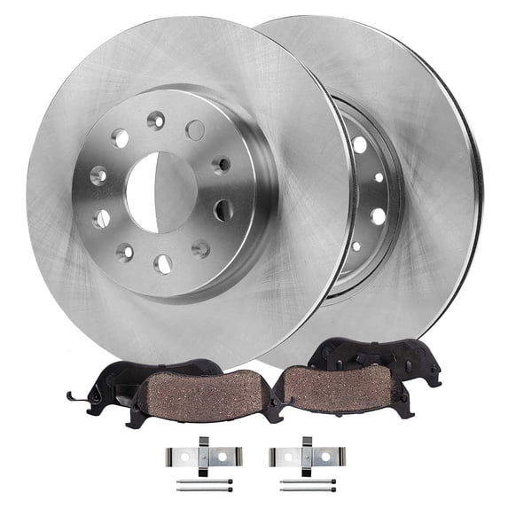 Detroit Axle - Front Brake Kit for 2015-2019 Cadillac ATS 12.64" inch Disc Brake Rotors Ceramic Brakes Pads with Hardware 2016 2017 2018 Replacement