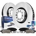 thumbnail image 1 of Detroit Axle - Front Brake Kit for Audi A3 TT Quattro Volkswagen Golf Alltrack GTI Disc Brake Rotors Ceramic Brake Pads: 12.28" Rotor, 1 of 8