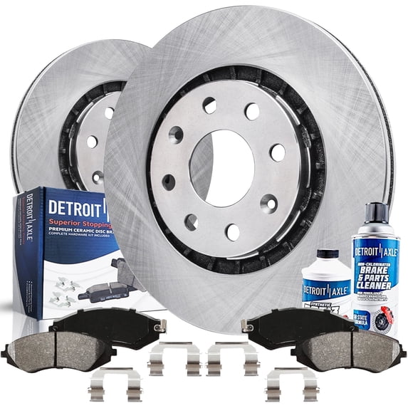 Detroit Axle Front Brake Kit for Chevy Aveo Spark EV Pontiac G3 Wave Suzuki Swift+ Disc Brake Rotors and Ceramic Pads