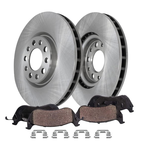Detroit Axle - Front Brake Kit for Jeep Compass Renegade 500X Disc Brake Rotors Ceramic Brakes Pads with Hardware Replacement : 12.01" inch Rotor