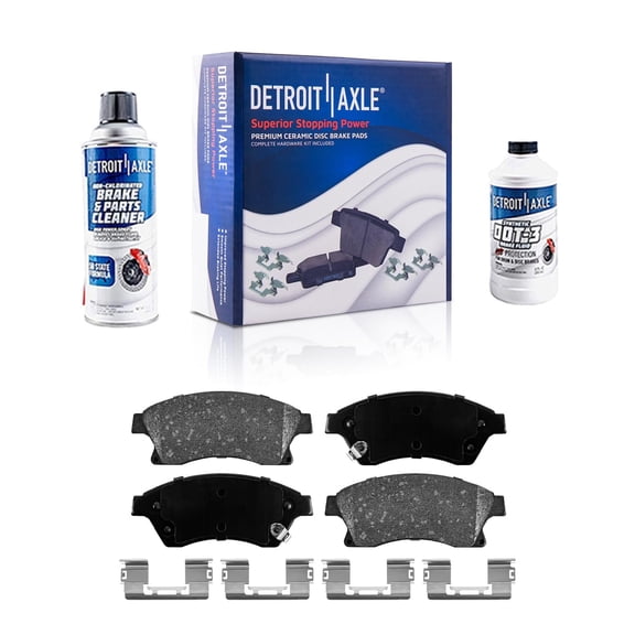 Detroit Axle - Front Brake Pads for 2011-2015 Chevrolet Cruze 2012-2017 Sonic 2016 Cruze Limited, Ceramic Brake Pads w/Hardware