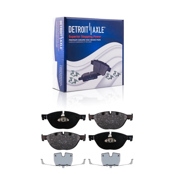 Detroit Axle - Front Brake Pads for BMW 528i 535i 550i GT xDrive 650i 740i 750i Activehybrid 7 Alpina B7 Bentley Arnage, Pair Ceramic Brake Pads Replacement