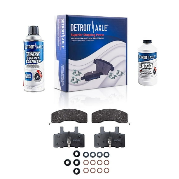 Detroit Axle - Front Brake Pads for Dodge Ram 2500 Chevy C2500 C3500 K1500 K2500 C1500 Suburban K3500 Express Tahoe Yukon Ceramic Brake Pads w/ Hardware Replacement