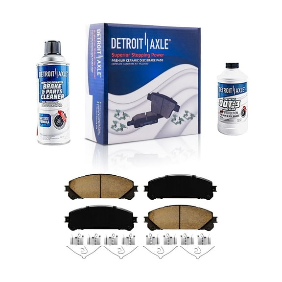 Detroit Axle - Front Brake Pads Kit for Toyota Highlander Sienna Camry Avalon Lexus NX200t NX300