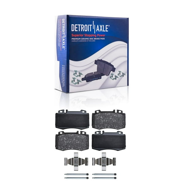 Detroit Axle - Front Brake Pads for Mercedes-Benz CL500 CL55 CL600 CLK500 CLK55 E500 ML430 - 2pc Set Fits select: 2003 MERCEDES-BENZ SL 500R, 2004-2006 MERCEDES-BENZ SL 500