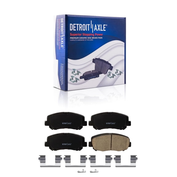 Detroit Axle - Front Brake Pads for 2015-2017 Chrysler 200, 2014-2022 Jeep Cherokee, Ceramic Brake Pads 2016 2018 2019 2020 2021