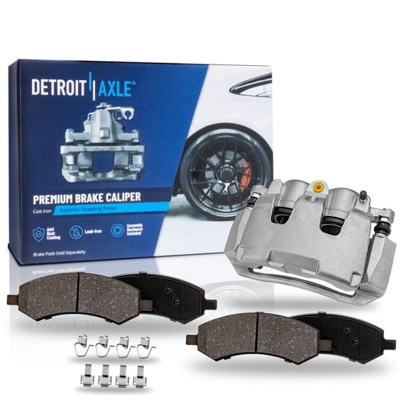 Detroit Axle - Front Brake Pads Right Disc Caliper Replacement for 2006-2008 Dodge Ram 1500 Dakota Mitsubishi Raider