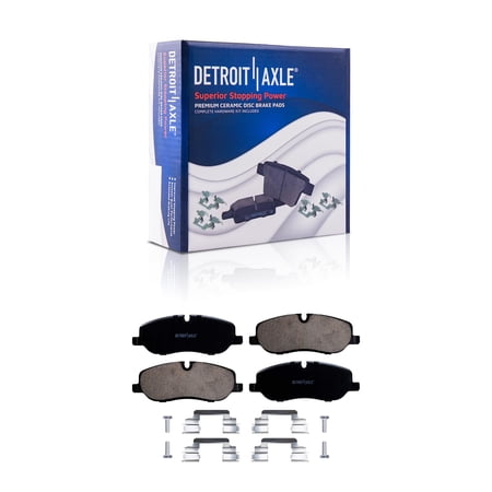 Detroit Axle - Front Brake Pads for 05-09 Land Rover LR3, 2006-2009 Land Rover Range Rover, Ceramic Brake Pads w/Hardware 2007 2008 Replacement