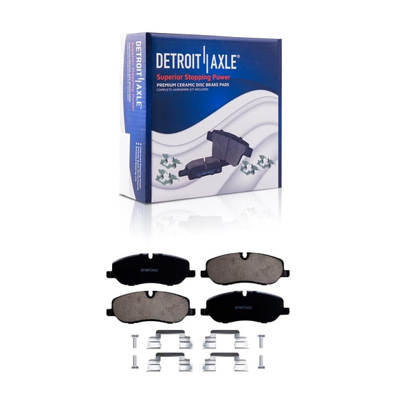 Detroit Axle - Front Brake Pads for 05-09 Land Rover LR3, 2006-2009 Land Rover Range Rover, Ceramic Brake Pads w/Hardware 2007 2008 Replacement