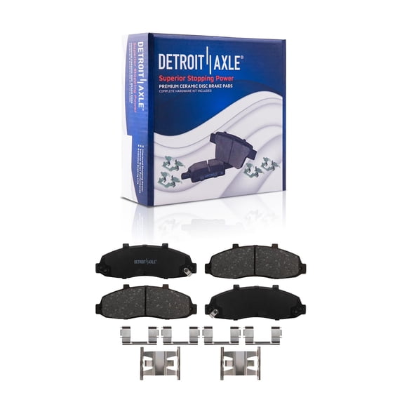 Detroit Axle - Front Ceramic Brake Pads Replacement for 1997-2004 Ford F-150 2002 Lincoln Blackwood