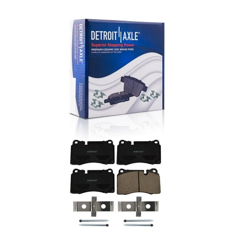 Detroit Axle - Front Brake Pads for 2006-2009 Land Rover Range Rover Sport 2007 2008 Ceramic Brake Pads w/ Hardware Replacement