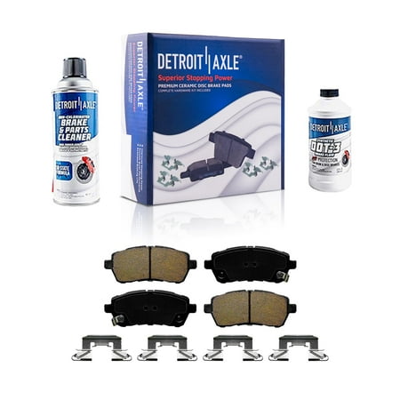 Detroit Axle - Front Brake Pads for 2011-2019 Ford Fiesta 2011-2014 Mazda Ceramic Brake Pads with Hardware 2012 2013 Replacement