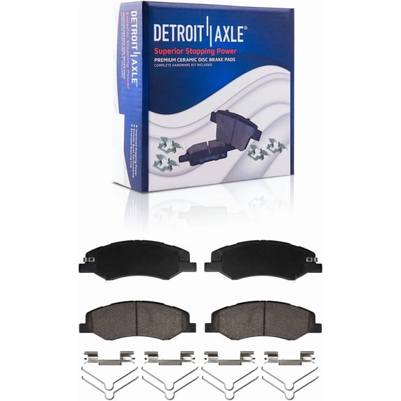 Detroit Axle - Front Brake Pads for 2018 2019 2020 2021 2022 2023 2024 2025 Honda Odyssey, Ceramic Brake Pads with Hardware Replacement