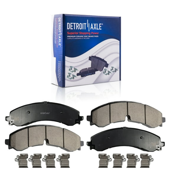 Detroit Axle - Front Brake Pads for 2020-2024 GMC Chevy Silverado Sierra 2500 3500 HD, Ceramic Brake Pads with Hardware 2021 2022 2023 Replacement