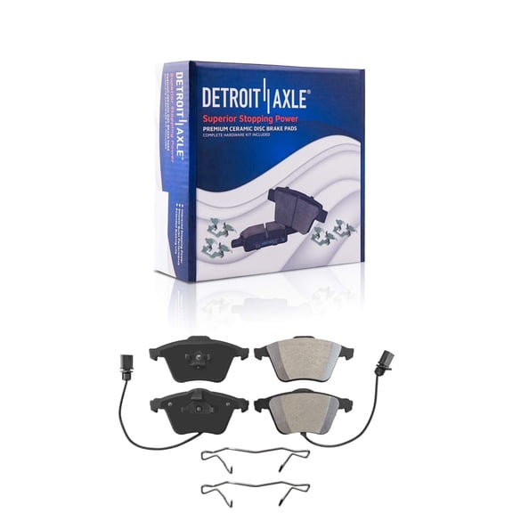 Detroit Axle - Front Brake Pads for Audi A6 A6 Quattro Allroad Quattro S6 S4 Volkswagen CC Passat R32, Ceramic Brake Pads Replacement