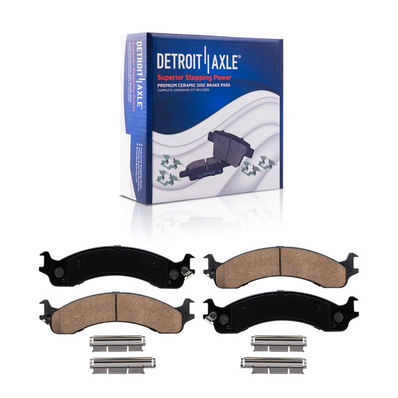 Detroit Axle - Front Brake Pads for Dodge Ram 2500 3500, 2000 2001 2002 Ceramic Brake Pads w/Hardware Replacement