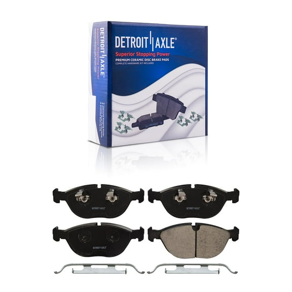 Detroit Axle - Front Brake Pads for E350 E430 E500 S430 S500 C43 AMG Arnage Crossfire TT Quattro 750iL Z8 R32 Ceramic Brake Pads Set Replacement