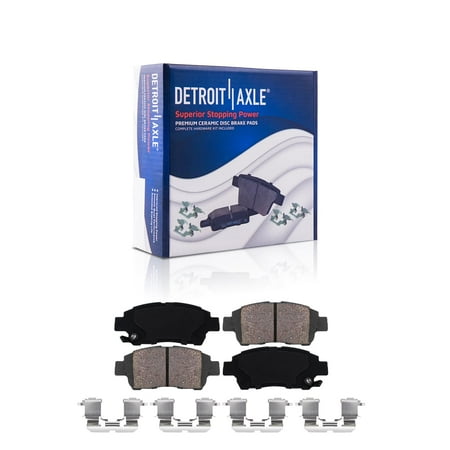 Detroit Axle - Front Brake Pads for Toyota 2000 Echo, Ceramic Brake Pads with Hardware Replacement