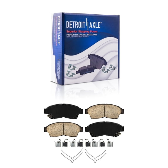 Detroit Axle - Front Brake Pads for 1996-2003 Toyota RAV4 1992-2001 Camry 1994-1997 Celica Corolla 1993-1997 Geo Prizm, Ceramic Brake Pads