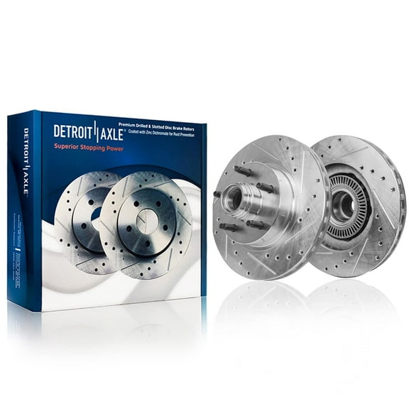 Detroit Axle - 287mm Front Drilled Brake Rotors for Ford Explorer Ranger Mazda B2300 B2500 B3000 B4000 Mercury Mountaineer