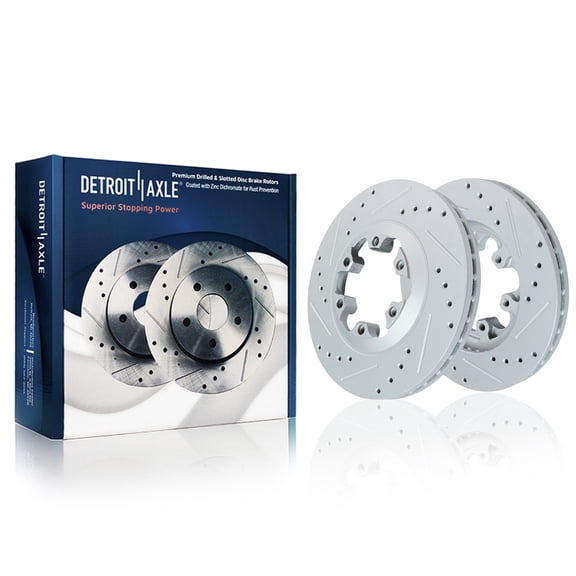 Detroit Axle - Front Brake Rotors for 2004-2008 Chevy Colorado GMC Canyon Drilled Brake Rotors Isuzu i-280 i-290 i-350 i-370 Replacement