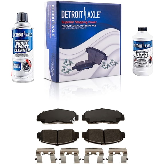 Detroit Axle - Front Brakes Brake Pads Replacement for Acura CSX Honda Accord Civic Fits select: 2003-2007 HONDA ACCORD EX, 2006-2010 HONDA CIVIC GX
