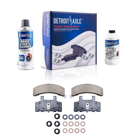 Detroit Axle - Front Brakes Brake Pads Replacement for GMC Safari C2500 K2500 Fits select: 1994-1999 DODGE RAM 1500, 1999 GMC DENALI