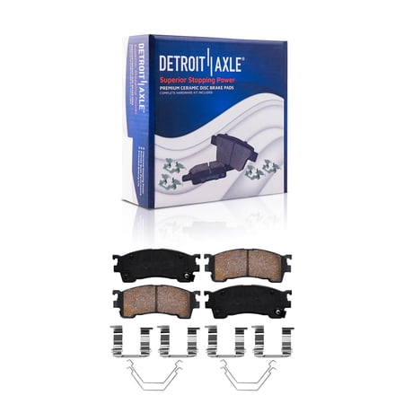 Detroit Axle - Front Brakes Brake Pads w/Hardware Replacement for Mazda 626 MX-6 Ford Probe