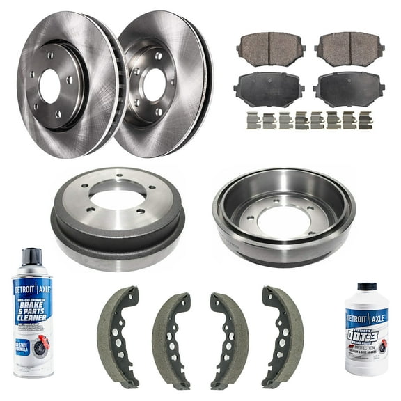 Detroit Axle - Front Brakes and Rotors Brake Pads Rear Brake Drums Replacement for Suzuki Grand Vitara Fits select: 2000 SUZUKI GRAND VITARA JLX LIMITED/JX