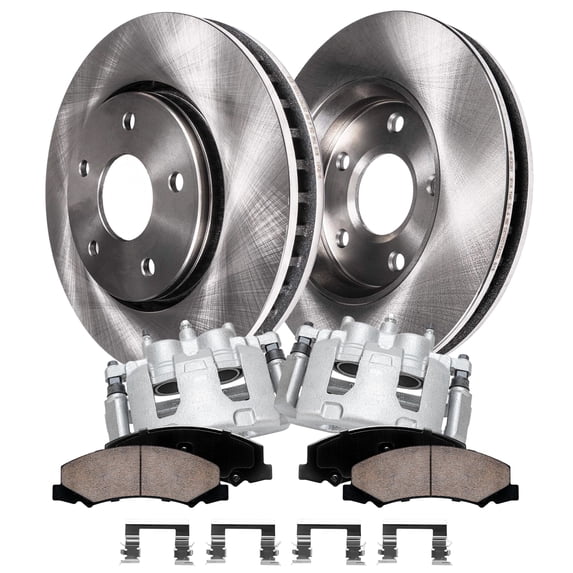 Detroit Axle - Front Brakes and Rotors Brake Pads Brake Calipers Replacement for Chevy Impala