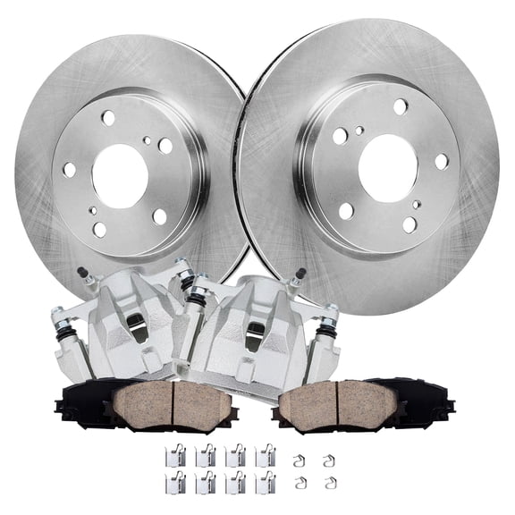 Detroit Axle - Front Brakes and Rotors Brake Pads Brake Calipers Replacement for Toyota Corolla Scion xD