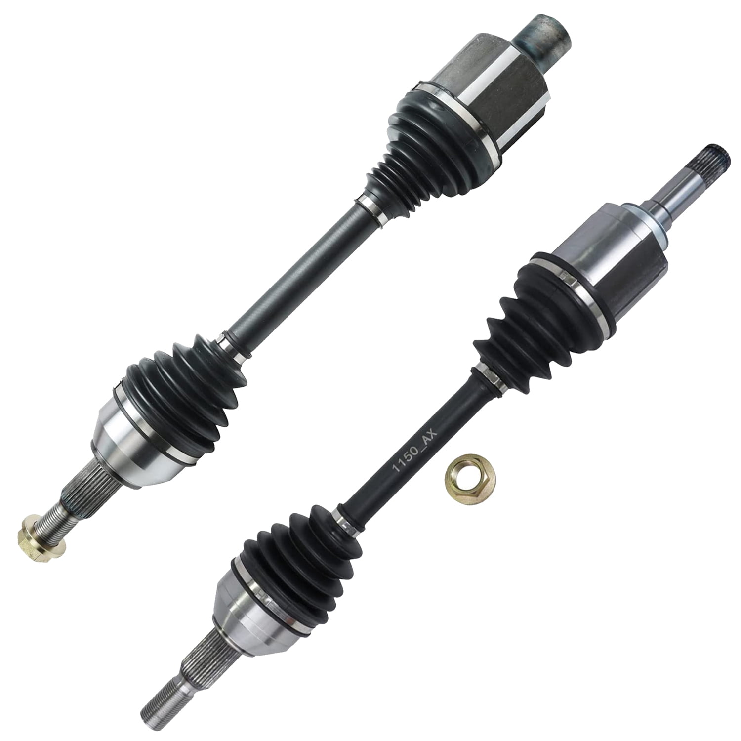 Detroit Axle - Front CV Axle Shafts Replacement for Buick Enclave Chevy Traverse GMC Acadia Saturn Outlook - 2pc Set Fits select: 2009-2017 CHEVROLET TRAVERSE LT, 2011 BUICK ENCLAVE CX