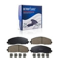 thumbnail image 1 of Detroit Axle - Front Ceramic Brake Pads for Jeep 2018-2023 Wrangler [Standard Brakes - BRY Code] Brake Pads with Hardware 2019 2020 2021 2022 Replacement, 1 of 7
