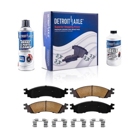 Detroit Axle - Front Brake Pads for 2006-2010 Mercury Mountaineer Ford Explorer 2007-2010 Explorer Sport Trac 2010-2012 Taurus, Ceramic Brake Pads