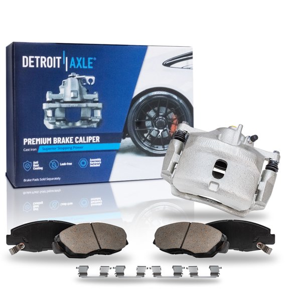 Detroit Axle - Front Ceramic Brake Pads Left Disc Caliper Replacement for Honda Civic Insight Acura EL