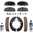 thumbnail image 1 of Detroit Axle - Brake Pads Brake Shoes for 1992-2000 Honda Civic 1984-1985 Accord 1993 1994 1995 1996 1997 1998 1999 Front Ceramic Brake Pads Rear Brakes Shoes Replacement, 1 of 6