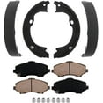 thumbnail image 1 of Detroit Axle - Front Ceramic Brake Pads Rear Brake Shoes Kit for Jeep Wrangler JK Liberty Dodge Nitro, 1 of 8
