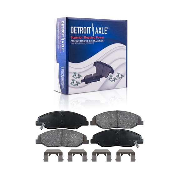 Detroit Axle - Front Ceramic Brake Pads with Hardware Replacement for 2008-2014 Cadillac CTS 2009-2011 Cadillac STS