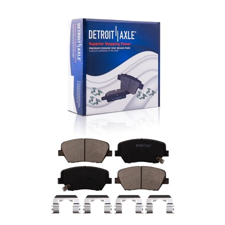 Detroit Axle - Front Ceramic Brake Pads Replacement for Hyundai Azera Santa Fe Kia Sorento