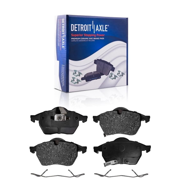 Detroit Axle - Front Ceramic Brake Pads Replacement for Saturn L100 L200 L300 LS1 LS2 LW1 LW2 LW200 LW300 Saab 9-5