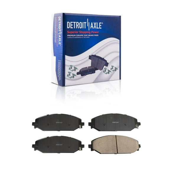 Detroit Axle - Front Ceramic Brake Pads for 22-24 Jeep Grand Wagoneer 23-24 Grand Wagoneer L 19-25 Ram 1500