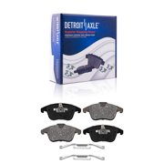 Detroit Axle - Front Brake Pads for Volvo S60 S80 V60 V70 XC70 Land Rover LR2 Range Rover Ceramic Brake Pads w/ Hardware Replacement