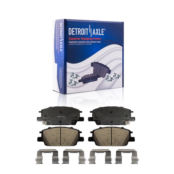 Detroit Axle - Front Brake Pads for 2016-2020 Chevy Malibu, 2018-2021 Equinox GMC Terrain, 2017-2019 Buick LaCrosse, 2018-2020 Regal Sportback Tourx, Ceramic Brake Pads Replacement