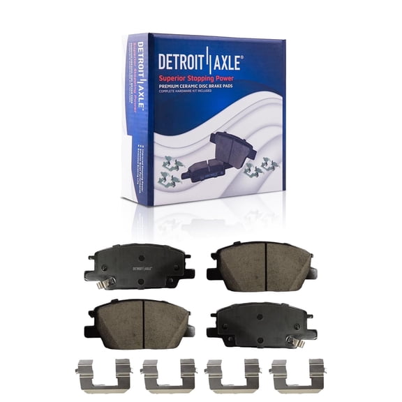 Detroit Axle - Front Brake Pads for 2016-2020 Chevy Malibu, 2018-2021 Equinox GMC Terrain, 2017-2019 Buick LaCrosse, 2018-2020 Regal Sportback Tourx, Ceramic Brake Pads Replacement