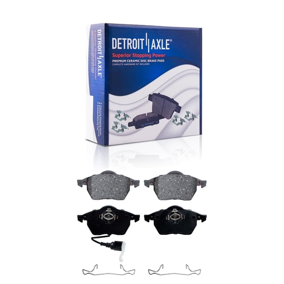 Detroit Axle - Front Ceramic Brake Pads for Volkswagen Jetta Beetle Golf Passat Seat Leon Toledo Audi TT Quattro - 2pc Set