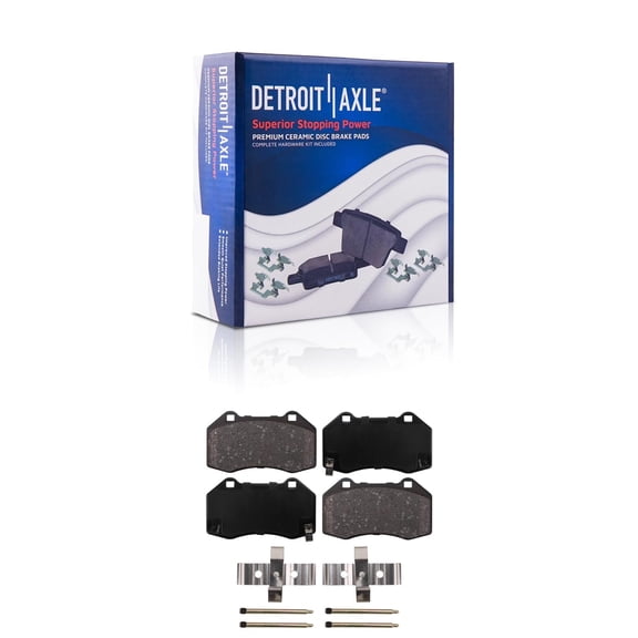 Detroit Axle - Front Brake Pads for 2008-2010 Chevrolet Cobalt 2009-2010 HHR, Ceramic Brake Pads with Hardware Replacement