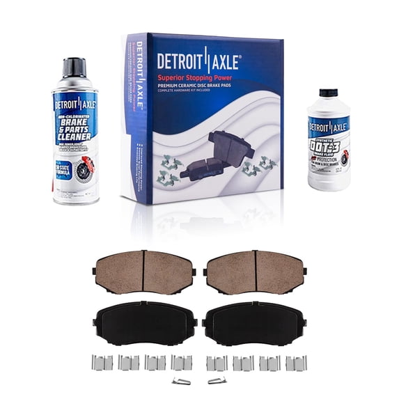 Detroit Axle- Front Brake Pads for Ford Edge Lincoln MKX Mazda CX-5 CX-7 CX-9, Ceramic Brake Pads with Hardware Replacement