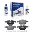 thumbnail image 1 of Detroit Axle - 4pc Front Ceramic Brake Pads with Hardware Set Cleaner and Fluid Replacement for 2002-2004 Ford Focus 2010-2013 Transit Connect, 1 of 8