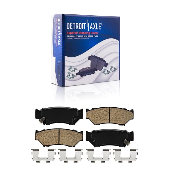 Detroit Axle - Front Ceramic Brake Pads with Hardware for Chevrolet Geo Tracker Suzuki Vitara Sidekick